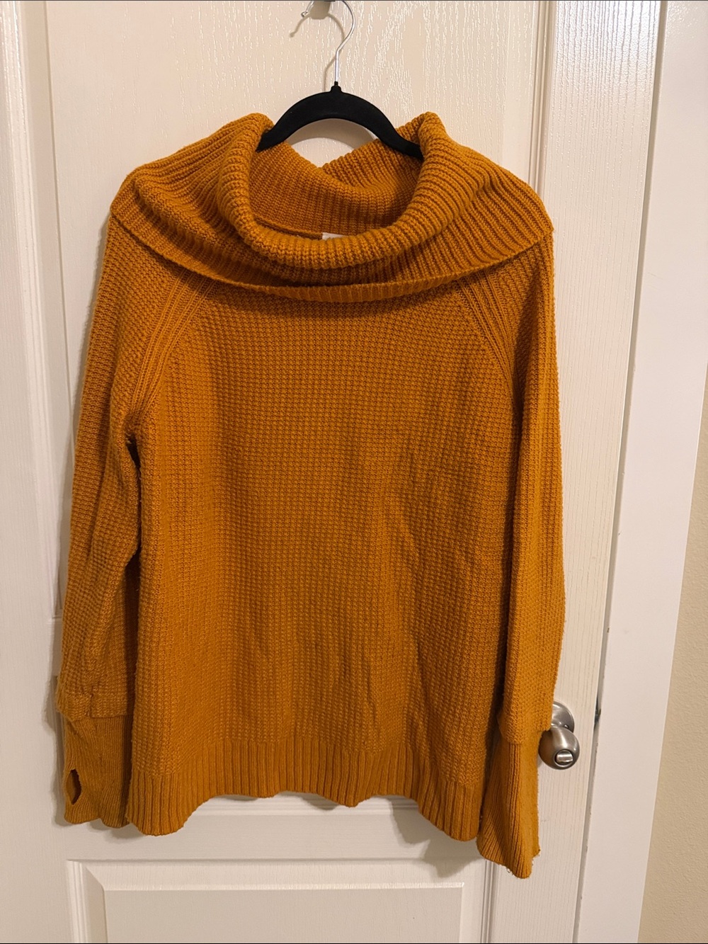 Market & Spruce Mustard Cowlneck Sweater